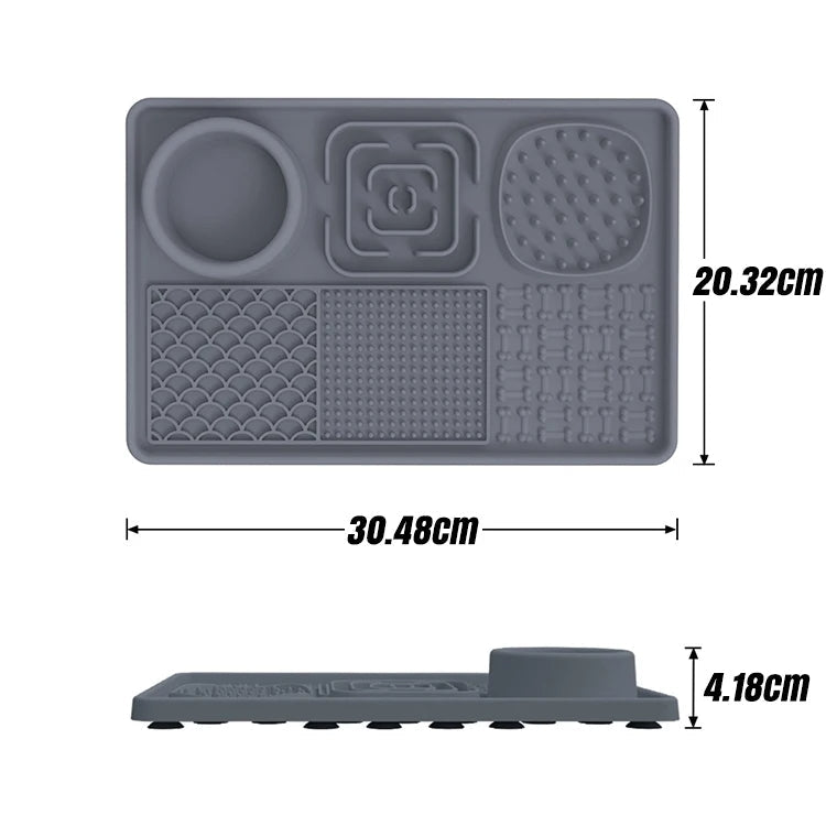 Silicone Hund Slickmatta med Sugkraft Carvallo