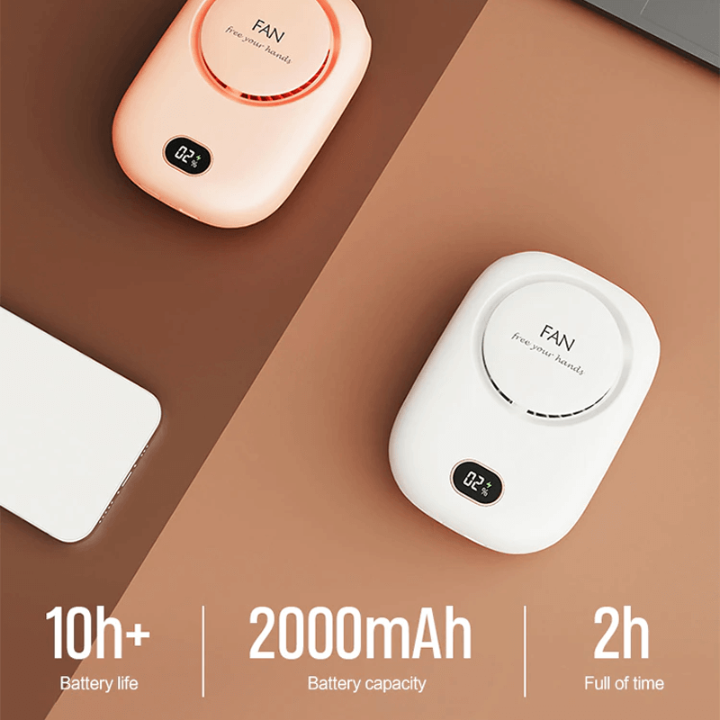 Portabel Hängande Minihalsfläkt 2000mAh-Personligt-BB-Hemnix