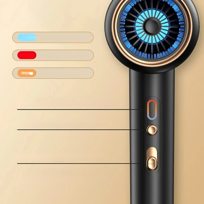 Carvallo & Stylingborste Stylista Pro T821 | 2000W+ Effekt | Ionenfunktion & Fällbar | 24 cm | EU-kontakt Carvallo