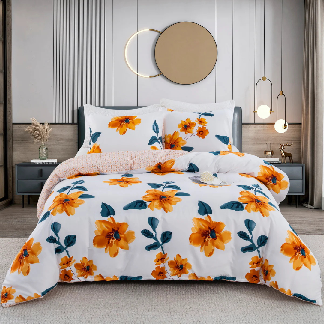 Duvet Cover Set Modern Randig Polyester Sängkläder Carvallo