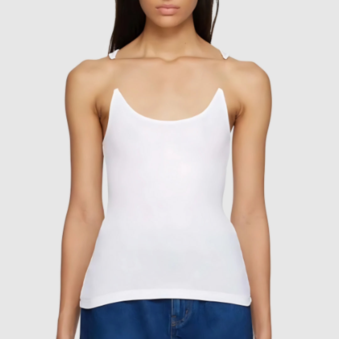 Selena™ Linne med osynliga remmar-Hemnix-Vit-S-Hemnix