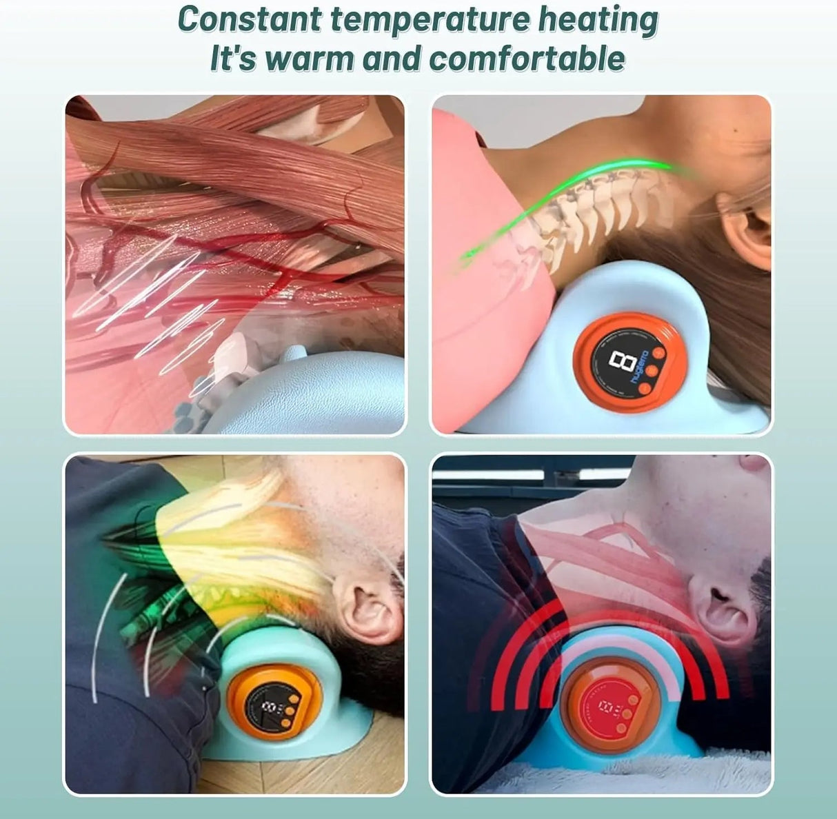 Nackmassageapparat Pro – Avancerad djupvävnadsmassageraparat för smärtlindring och avslappning Carvallo