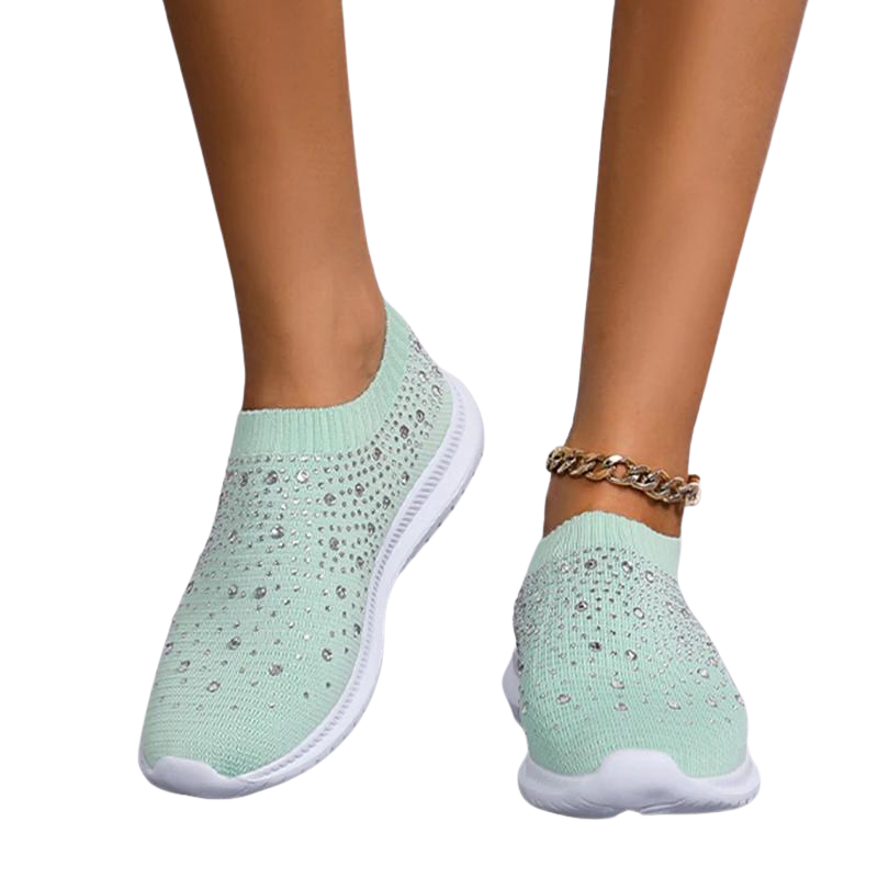 Andningsaktiva sneakers i mesh för kvinnor-Shoes for Women-Hemnix-Grön-35-Hemnix