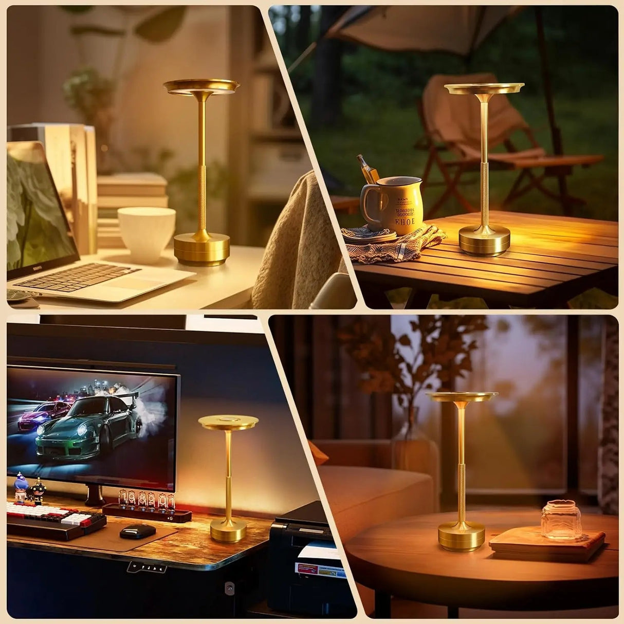 Trådlös Modern Aura Bordslampa - Trådlös Bordslampa med Touchkontroll & Modern Nordisk Design Carvallo