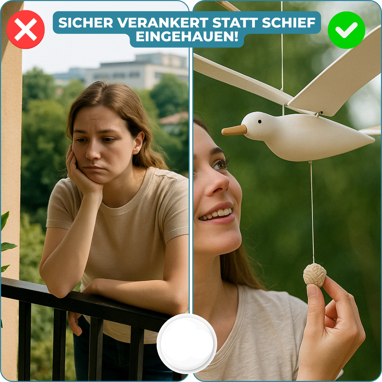 Carvallo – Handgjord mås med fladdrande vingar Carvallo