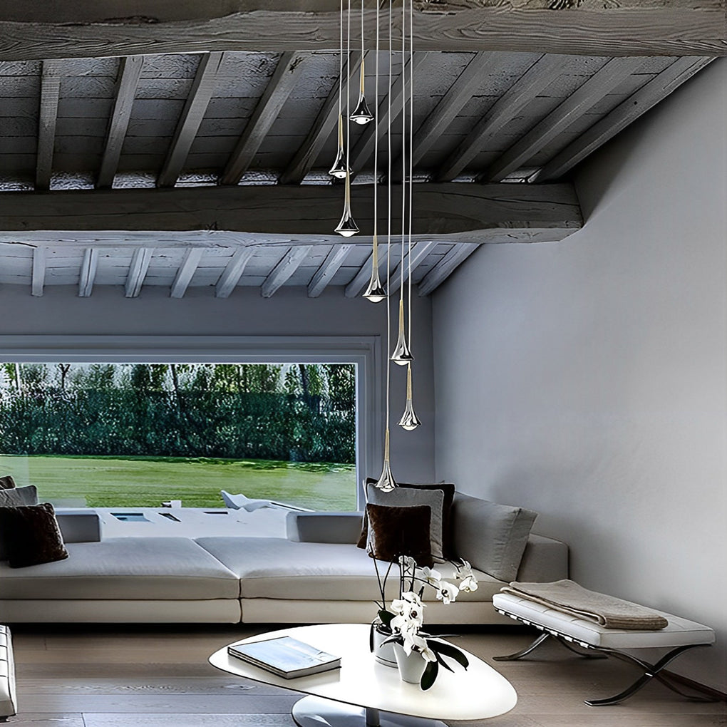 1-Ljus Vattendroppe Metallisk LED Nordisk Stege Hänglampa Carvallo