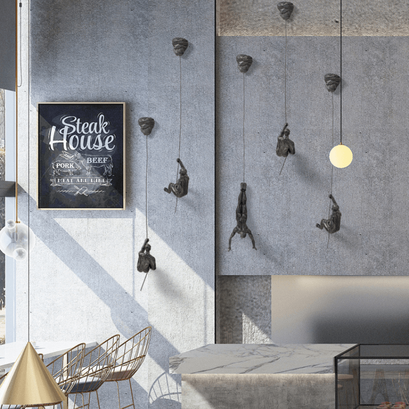 Gravity-Defying Climbers - Modern 3D-väggkonstuppsättning MILA Sverige