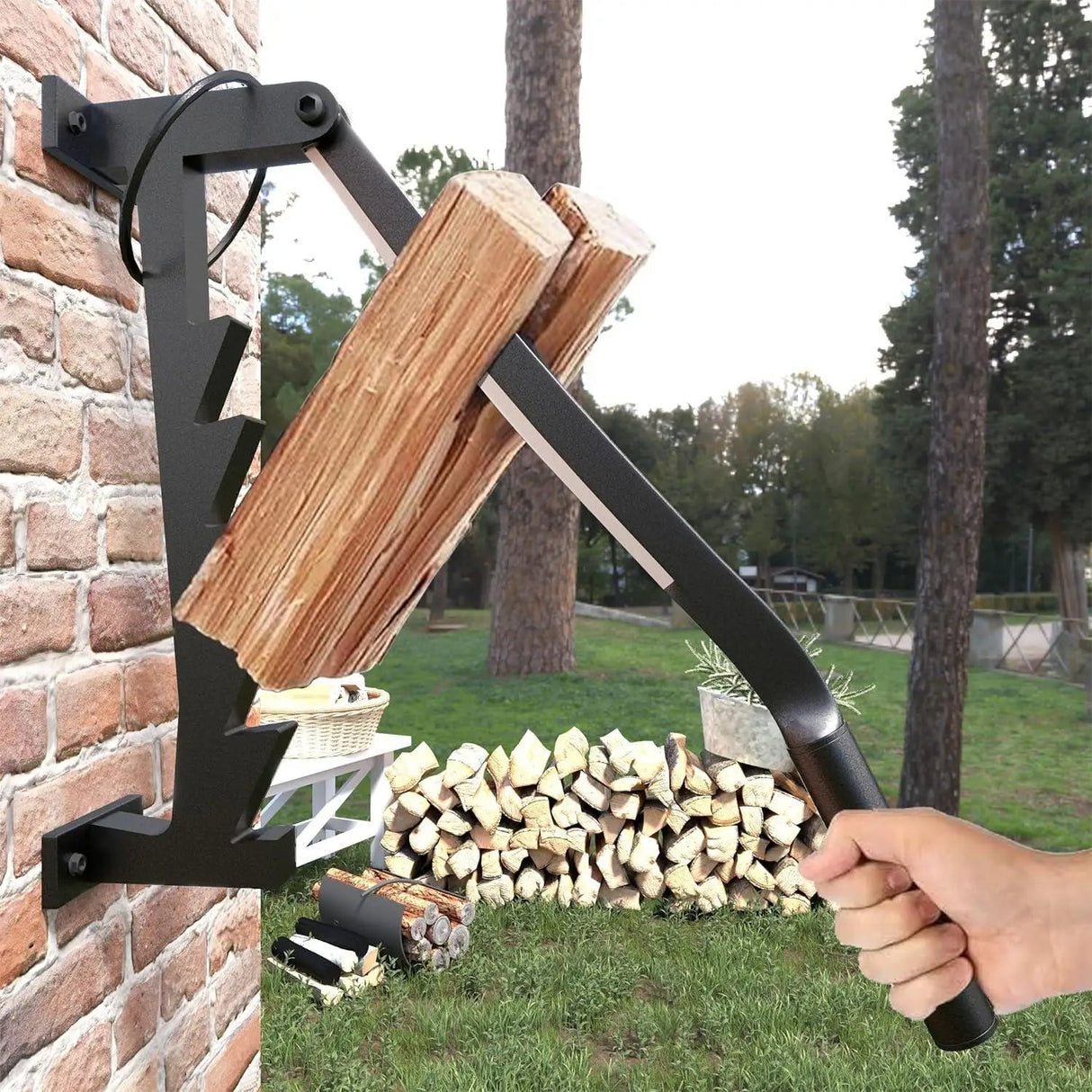 Väggmonterad vedkindling splitter Carvallo