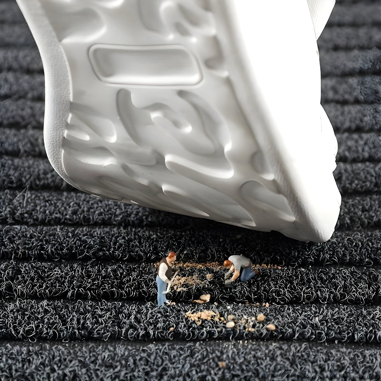 SlipSafe Golvmatta -Randig väderbeständig halkskyddsmatta Carvallo