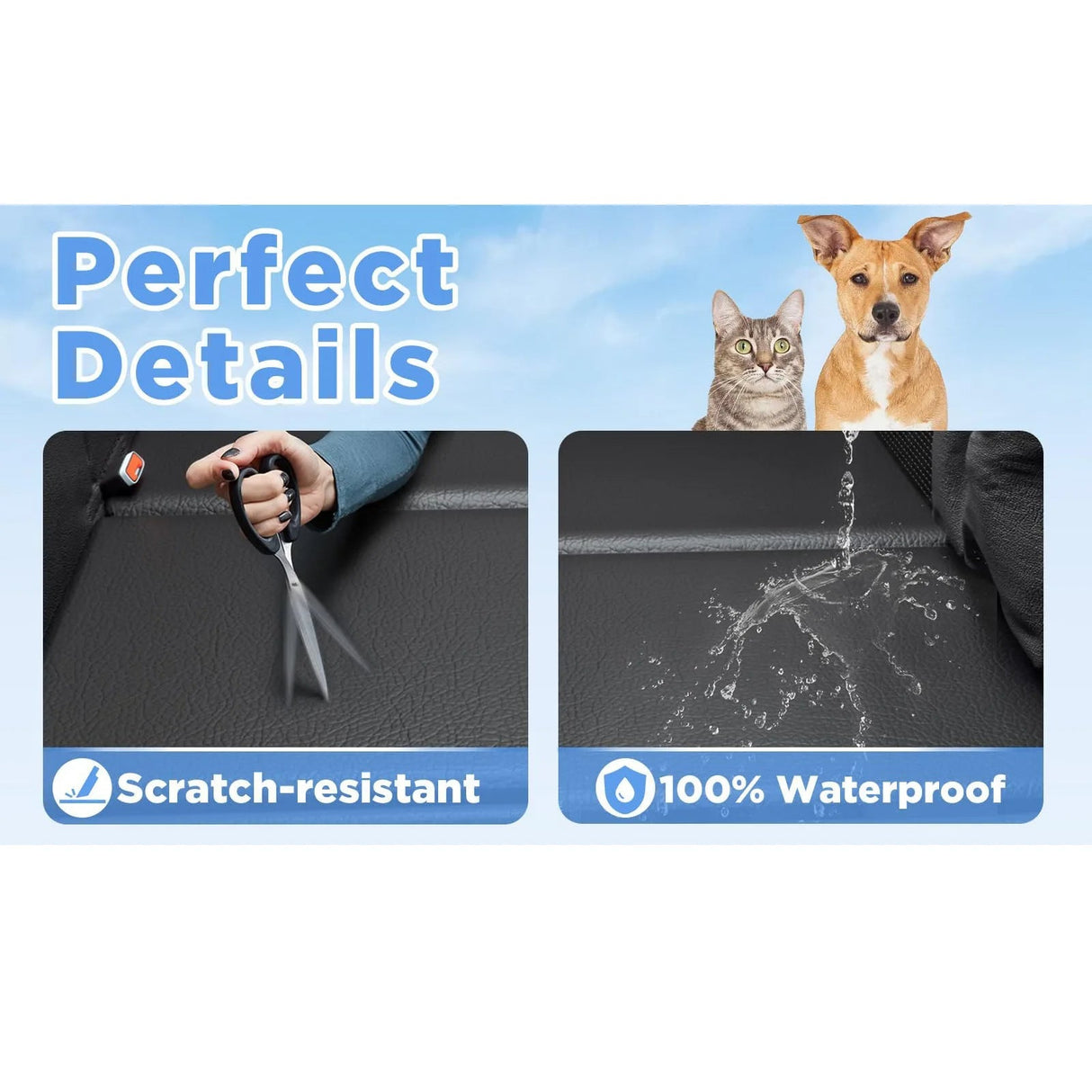 Hård botten bilsäteöverdrag för hundar Carvallo