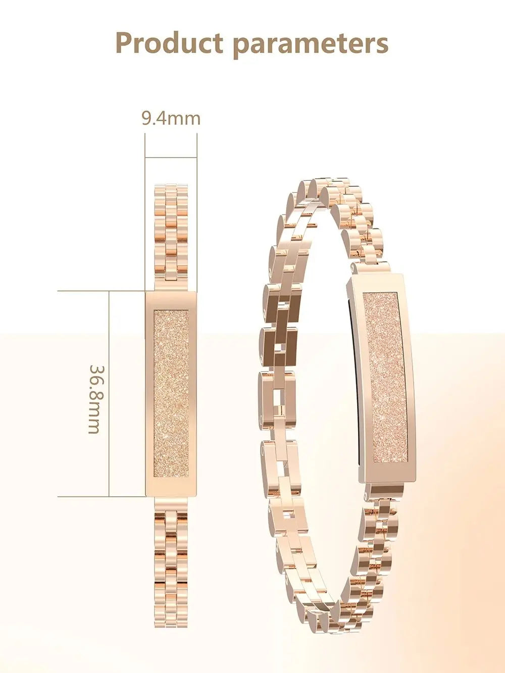 Smart kedjearmband för kvinnor – Bluetooth fitness tracker med hjärtfrekvens, blodsyre, sömnmonitor, flera sportlägen och app-synkronisering Carvallo