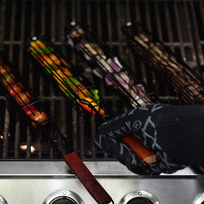 Carvallo | Grillkorg - Återanvändbara Kabob-grillkorgar Carvallo