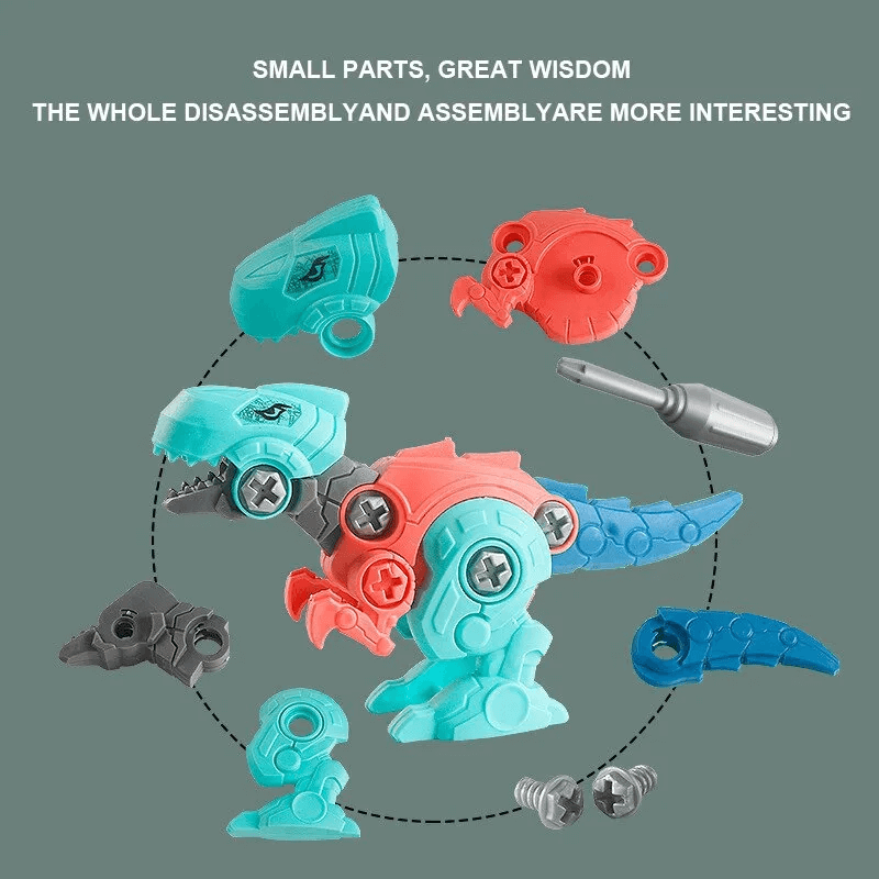 Dinosaurägg Byggsats - Överraskningsägg med Byggklossar, Skruva Isär och Montera Dina Egna Dinosaurier, DIY Blindbox Leksak för Barn-Byggsats-BB-Hemnix