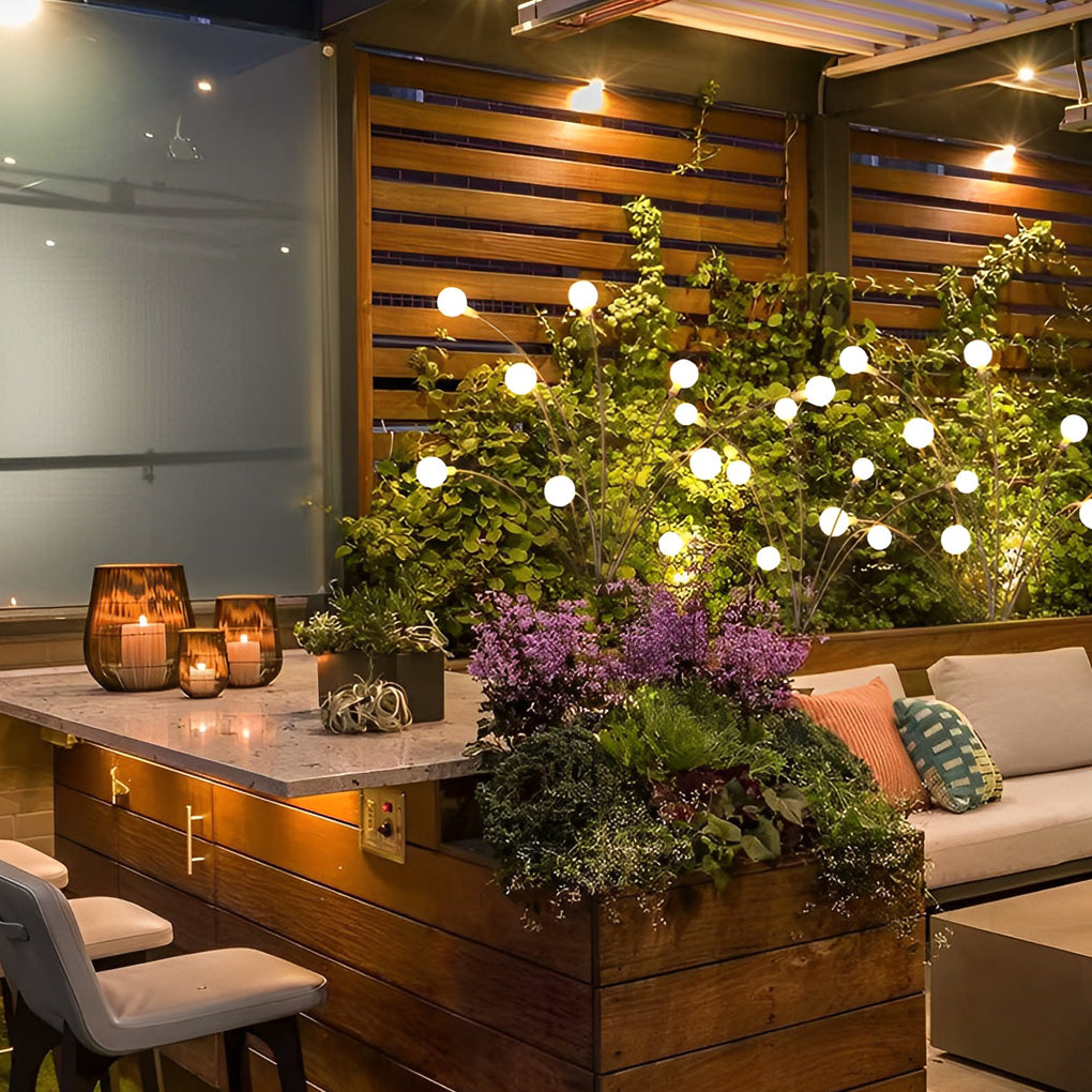 Solarlampor för trädgården Vattentäta LED Ljusstake Carvallo