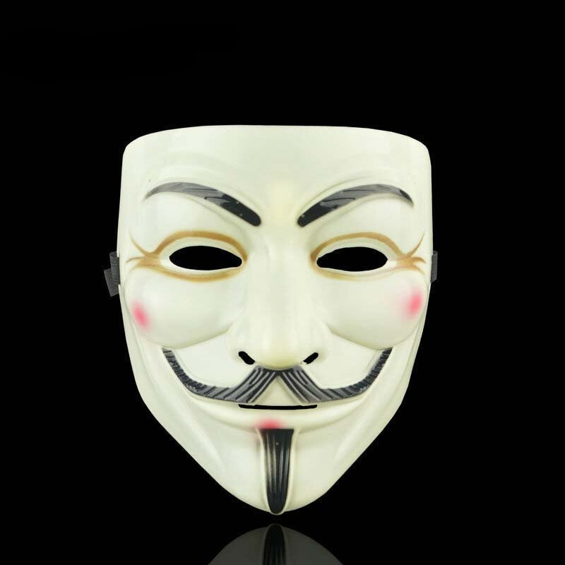V For Vendetta Mask-Utklädnad-BB-Gul-Eyeliner-Hemnix