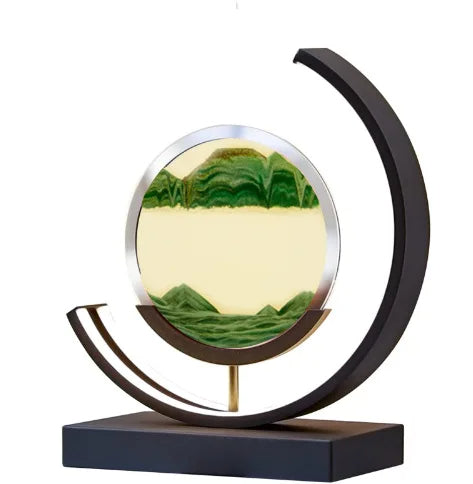 Djuphavs Sandlandskap: Belyst Sandkonst för Fridfull Heminredning Carvallo