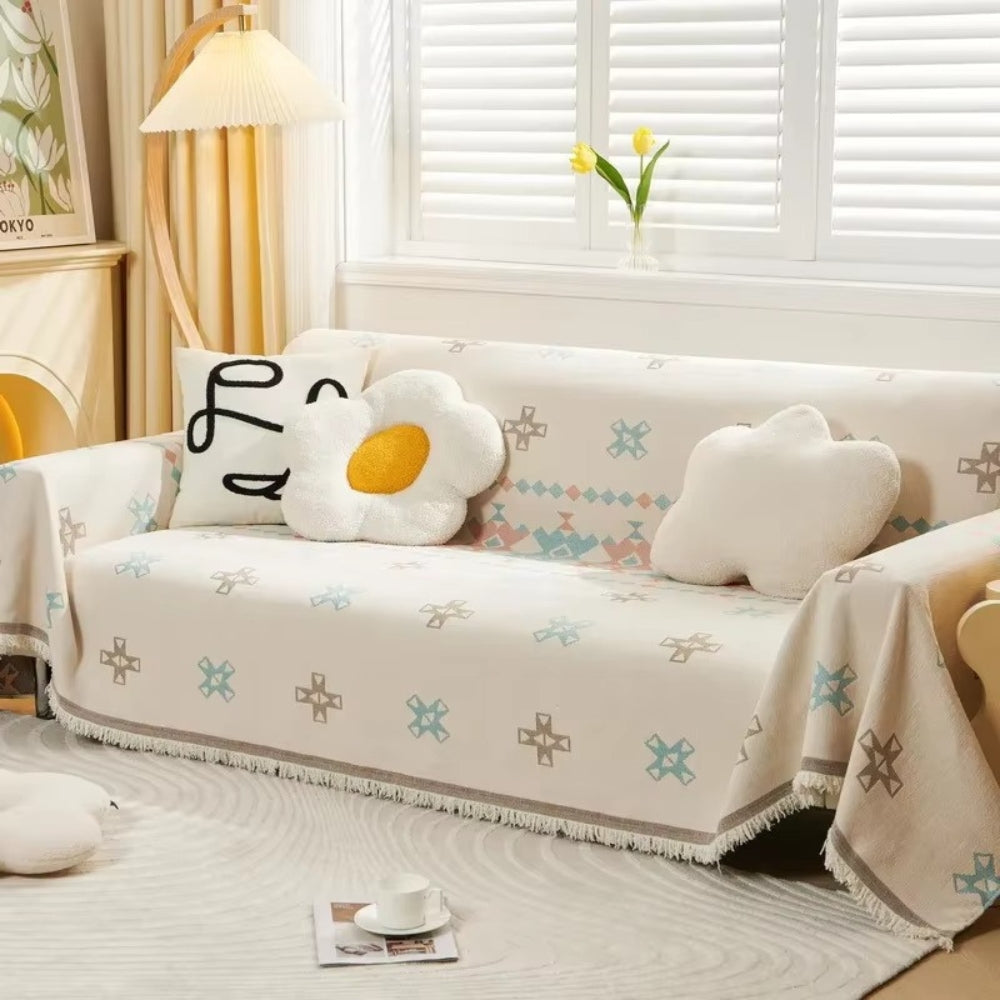 Meringue Chenille Geometri Sofföverdrag Carvallo