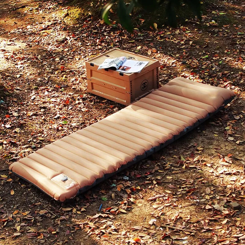 Luftmadrass Med Inbyggd Luftpump Fotpump 10cm, 3.0-3.2 R-värde Dubbla Lager-Luftmadrass-BB-Hemnix