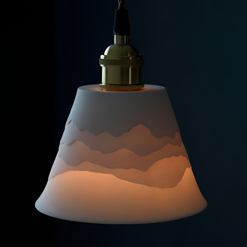 MountainGlow – Stilig keramisk pendel med LED och justerbar höjd Carvallo