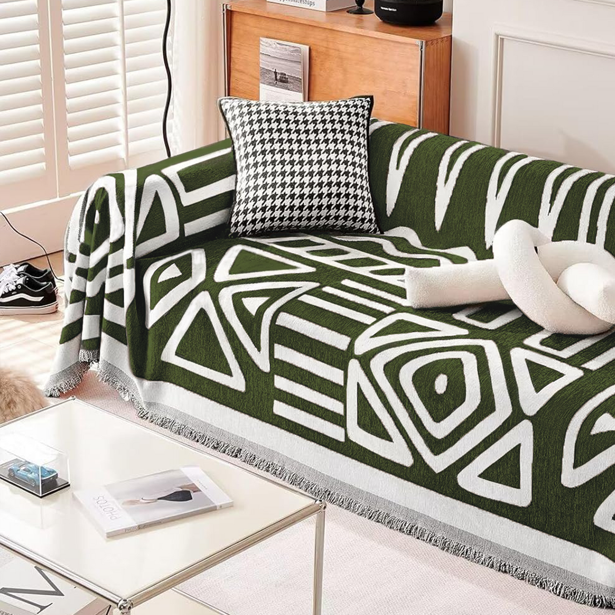 Geometrisk bohemisk stil sofföverdrag - Modern, stilfull och hållbart soffa skydd Carvallo