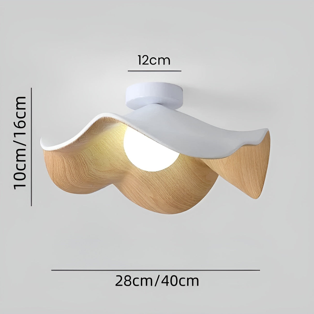 PetalBeam Light – Nordisk Lotusblad Trä Taklampa Carvallo