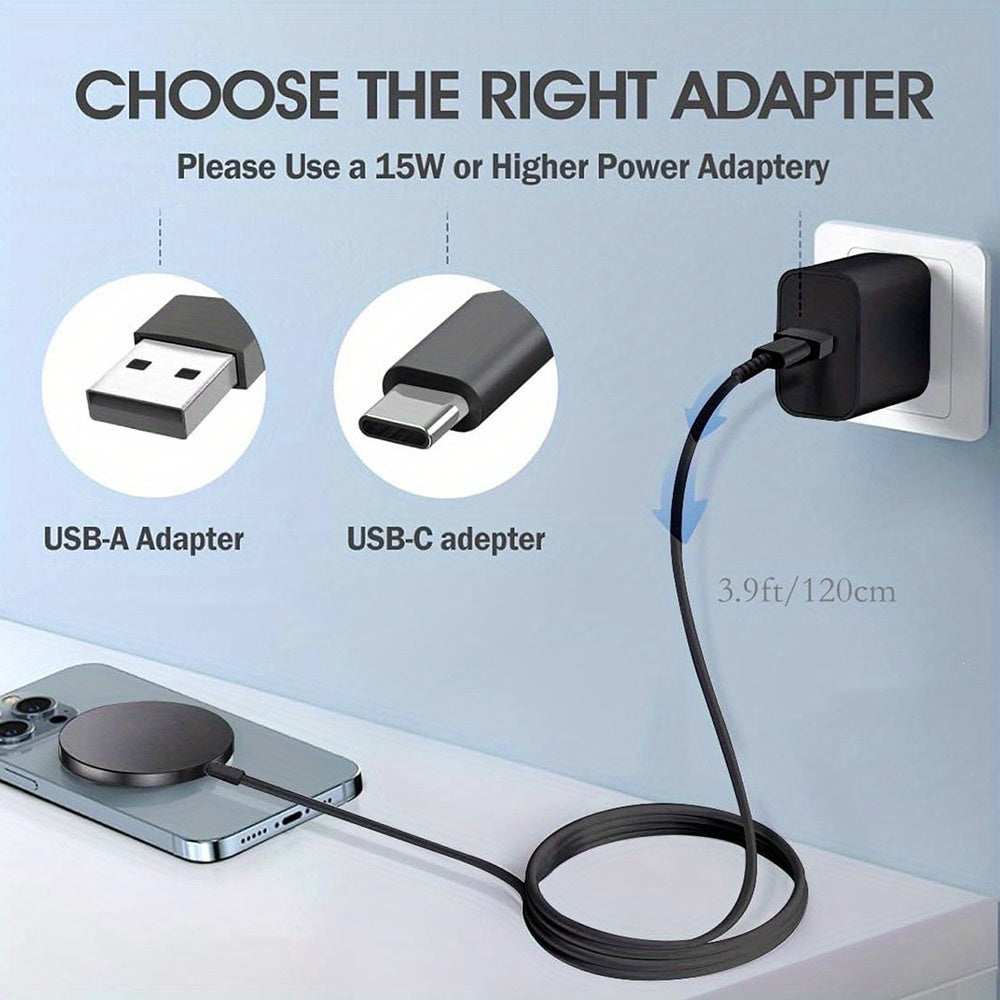 Trådlös Magnetisk Telefonladdare med USB-kabel Carvallo