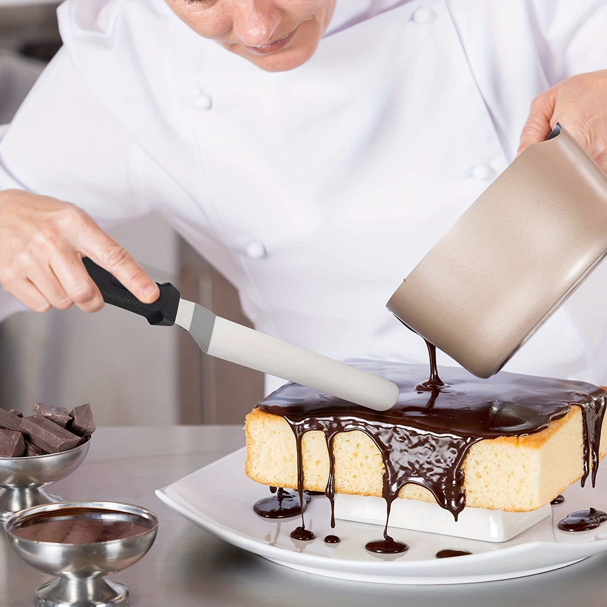 Set av tårtslickare i rostfritt stål 3-pack Carvallo