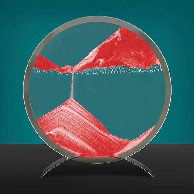 SandFlow - LED Sandkonst Bordslampa med Rörliga Sandpatroner för Avkoppling Carvallo