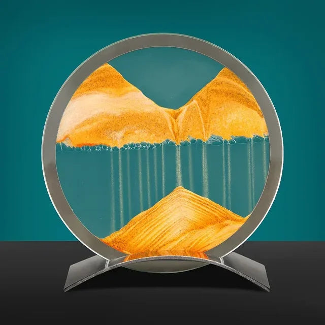 SandFlow - LED Sandkonst Bordslampa med Rörliga Sandpatroner för Avkoppling Carvallo