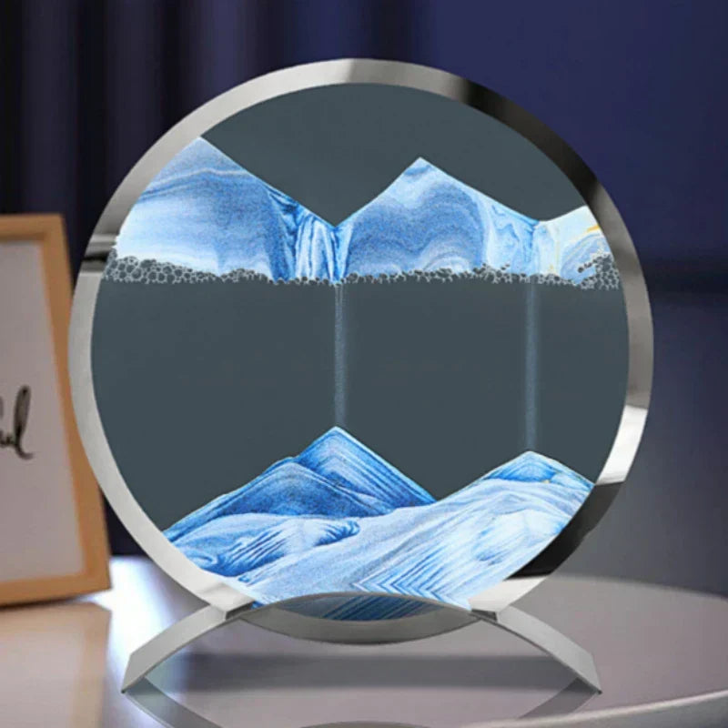 SandFlow - LED Sandkonst Bordslampa med Rörliga Sandpatroner för Avkoppling Carvallo