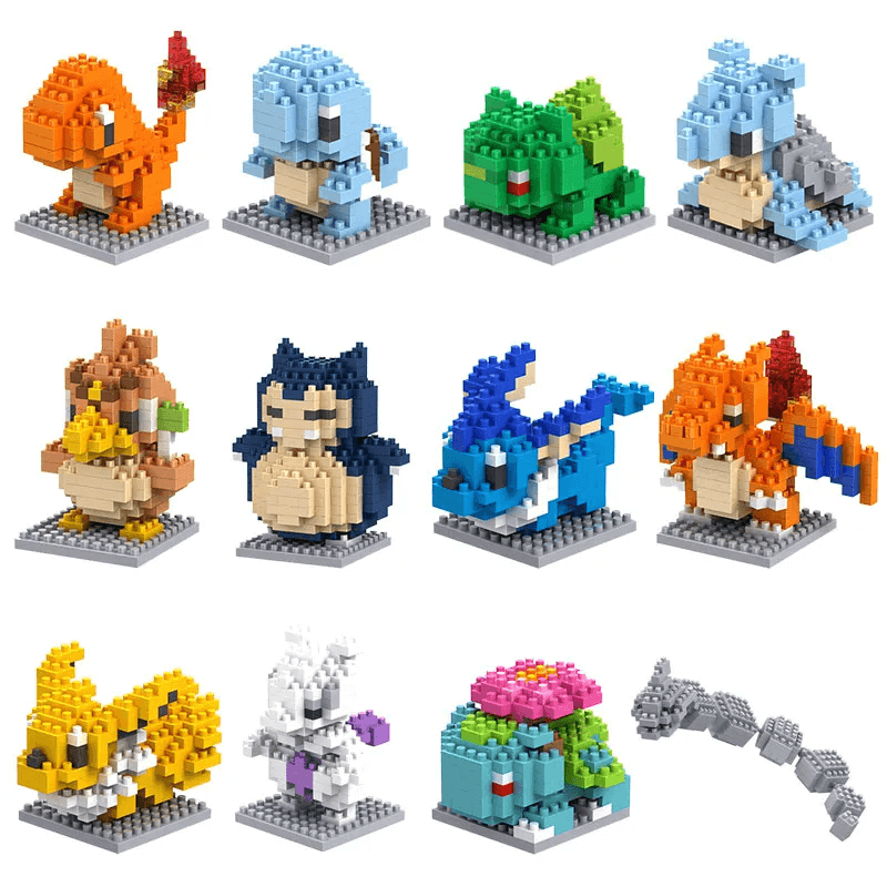 Poke Karaktärs Nanoblocks Anime Byggklossar-Byggsats-BB-Hemnix