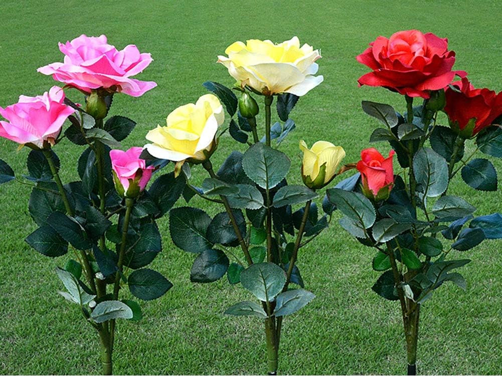 Solcellsdrivna roselyktor – trädgårdsstake med solpanel för dekorativ belysning Carvallo