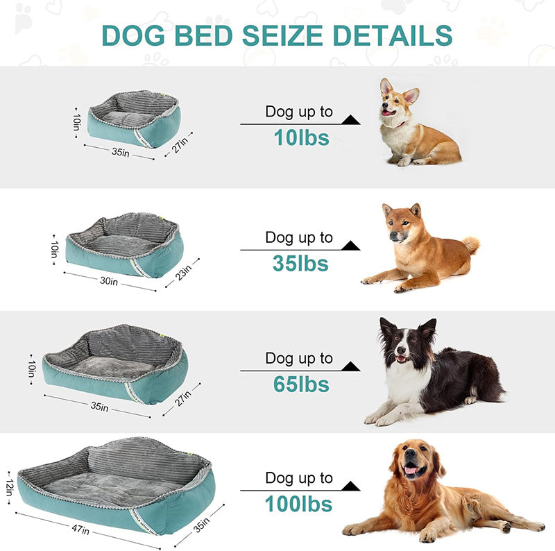 Pawelux All-Season Hypoallergenic Thick Dog Bed - Mjuk, Varm & Maskintvättbar Carvallo