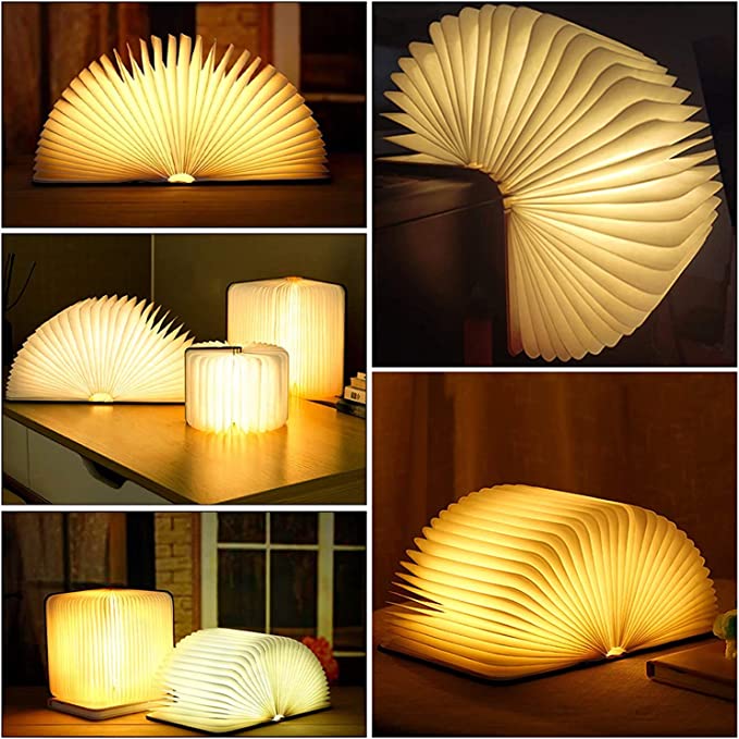 Trä Förhäxad Bok Lampa Carvallo