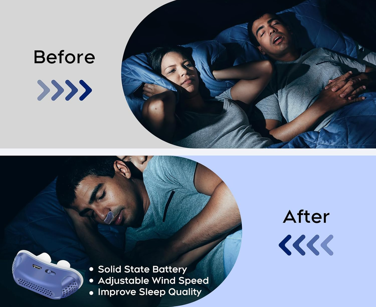 Anti Snoring Device Rechargeable Nasal CPAP Hjälp Carvallo