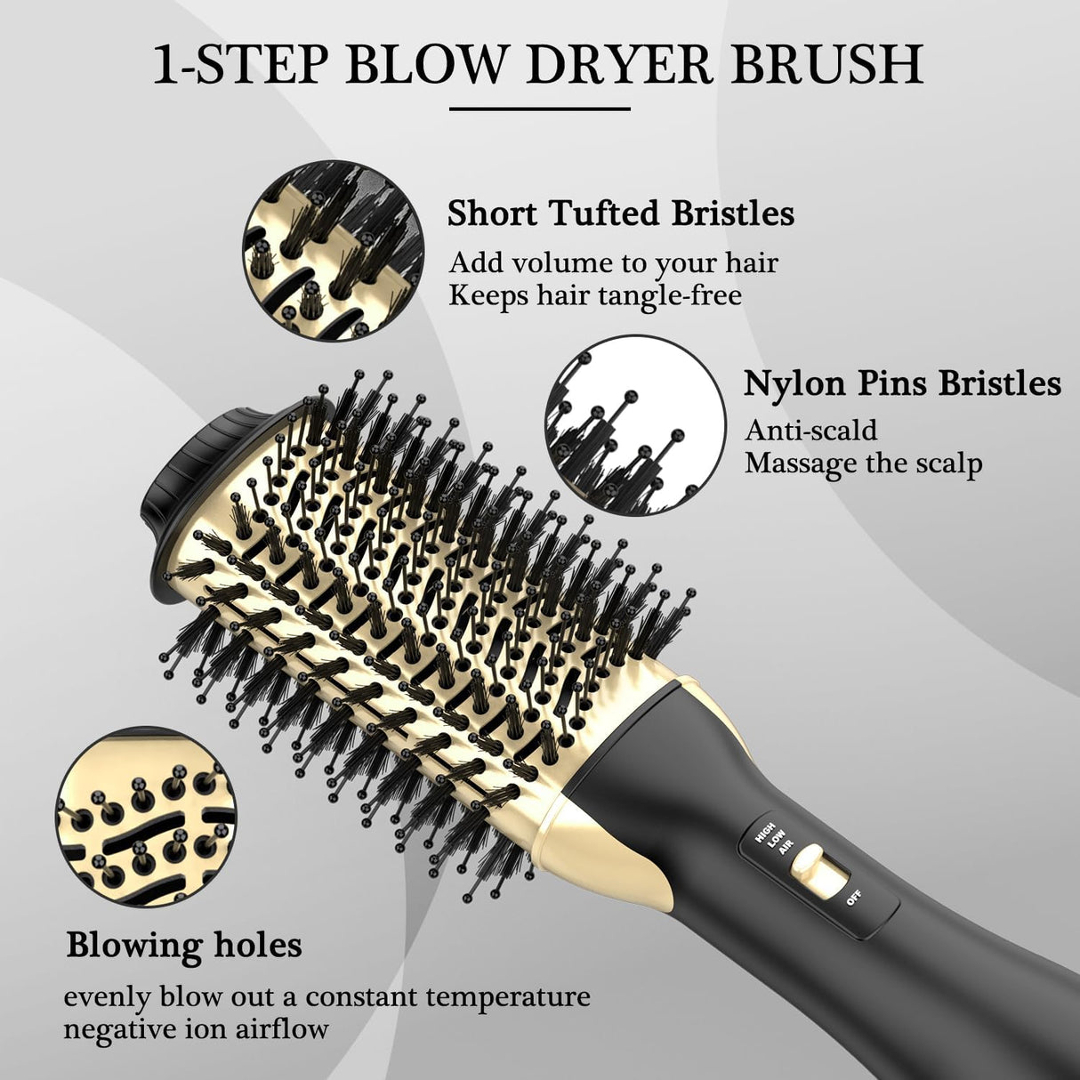 Hot Air Brush | Volymiserande Hårstyler för Hemma användning Carvallo