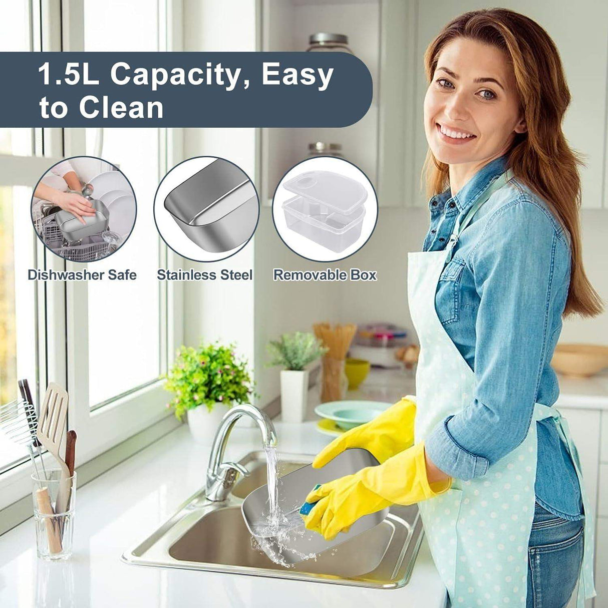 Elektrisk Lunchbox – Bärbar Matvärmare med Dubbel Fack & Bil/Hem Kontakt Carvallo