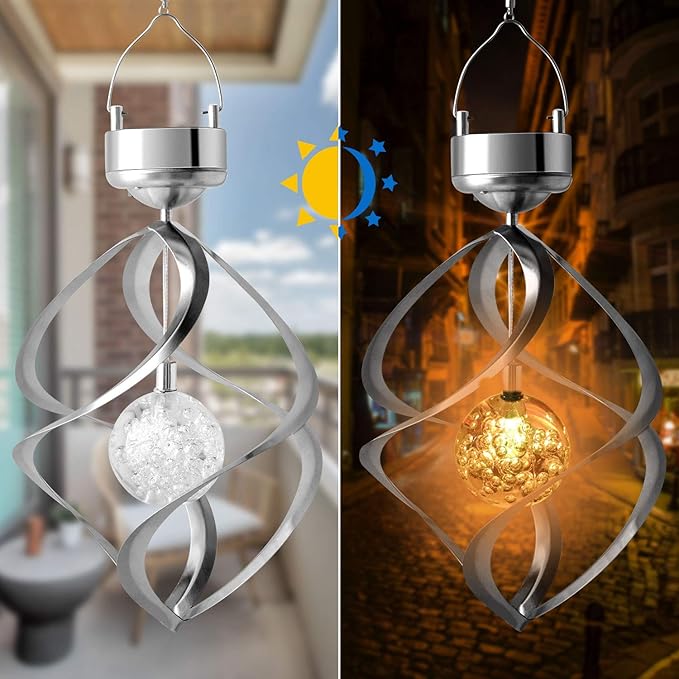 LED Solarsvindspel med färgskiftning – Dekorativ trädgår belysning för utomhusbruk Carvallo