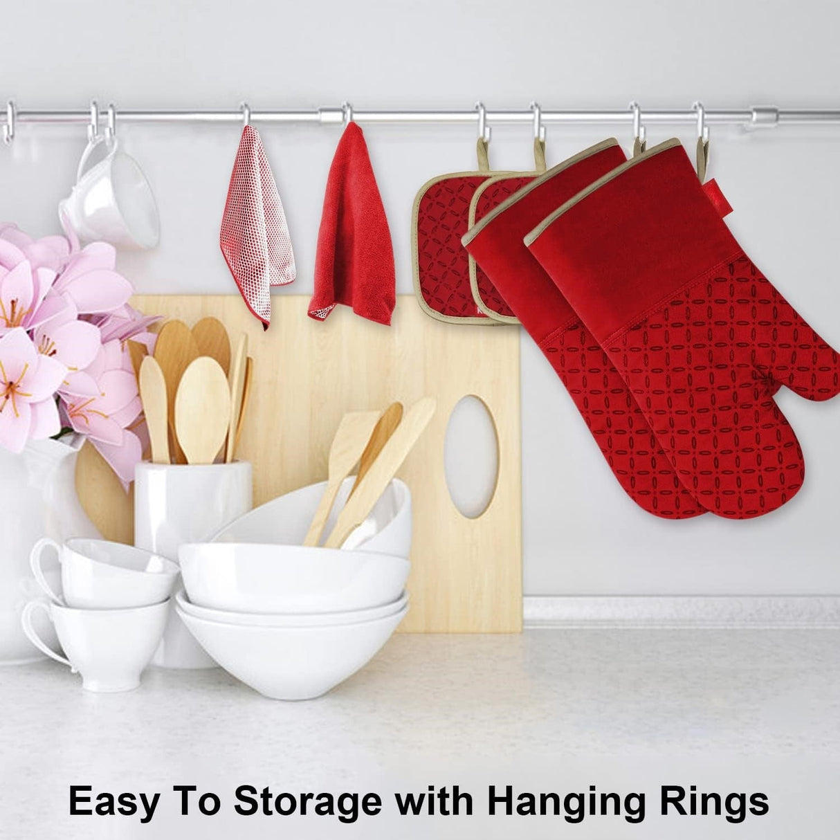 Carvallo-Set HeatGuard Pro | 6-delat | Värmebeständig upp till 260 °C | Rutschfritt silikon | Extra lång Carvallo