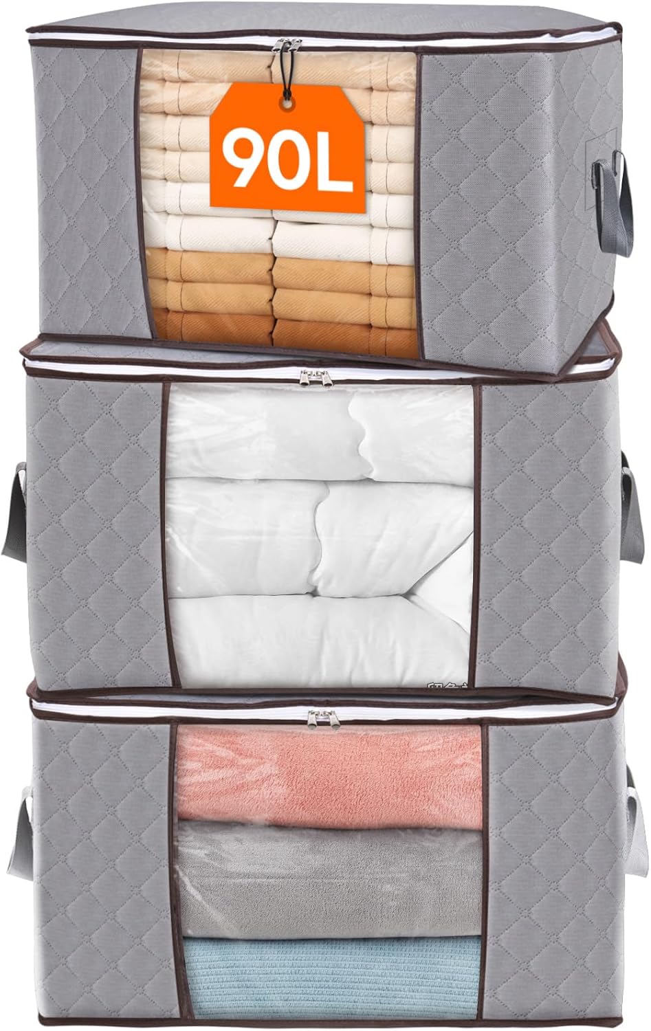 Förvaringslådor med handtag för klädesorganisation Carvallo