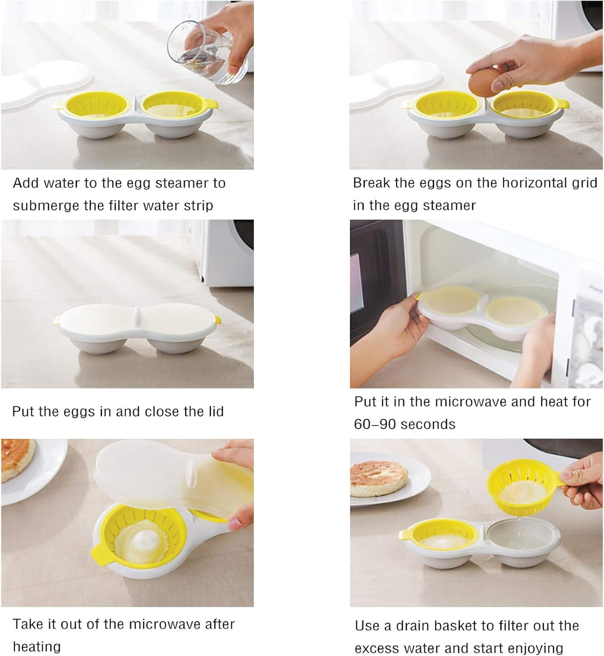 Carvallo-Egg Cooker EasyEgg Pro | Perfekta ägg på minuter | Non-stick & kompakt | För frukost utan ansträngning Carvallo