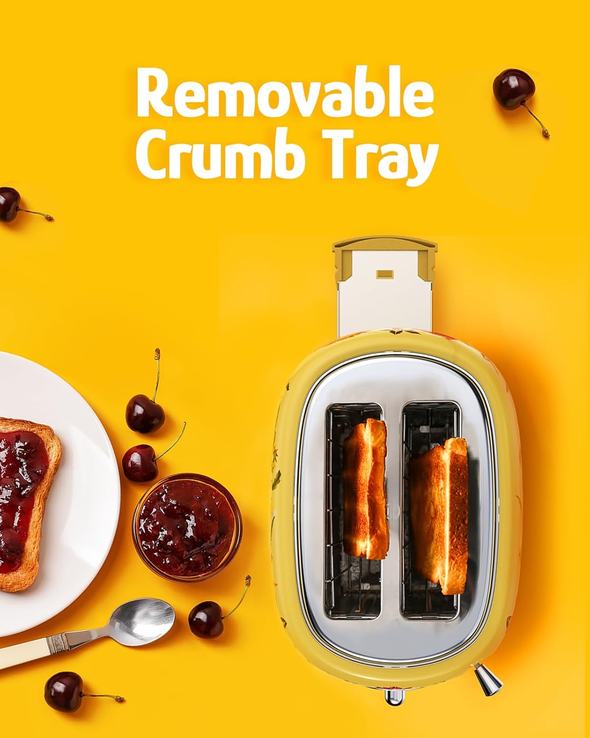 Retro trädgårdsinspirerad brödrost - Vintage design för 2 skivor MILA Sverige