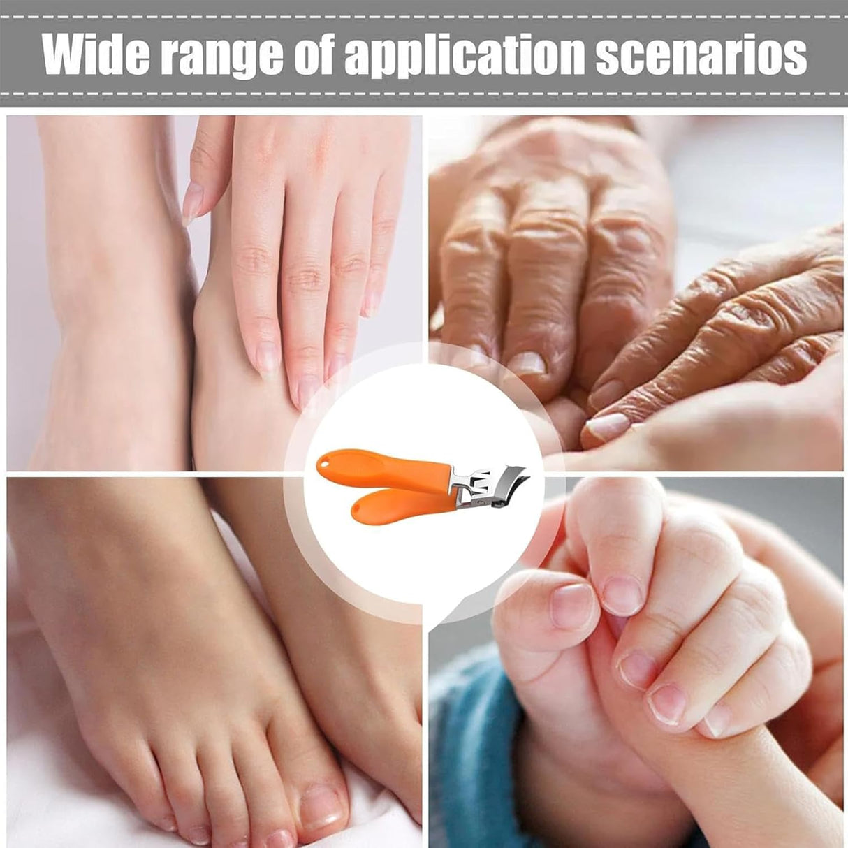 RoyaleGlow Bred Käft Nagelklippare med Anti-Splash Design Carvallo