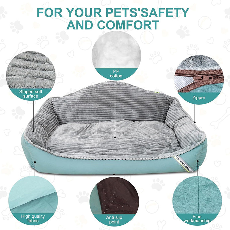 Pawelux All-Season Hypoallergenic Thick Dog Bed - Mjuk, Varm & Maskintvättbar Carvallo