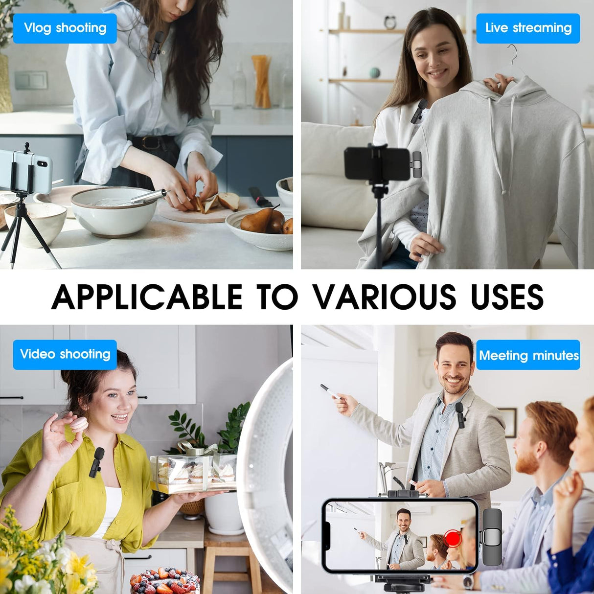 DualSet trådlöst klämmmikrofonkit – Plug & Play-lavaliermikrofoner MILA Sverige
