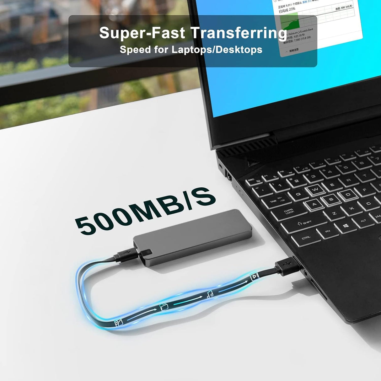 Bärbar SSD Hårddisk Kompakt USB 3.2 Snabb Lagring-Externa SSD:er-Bellasverige-Hemnix