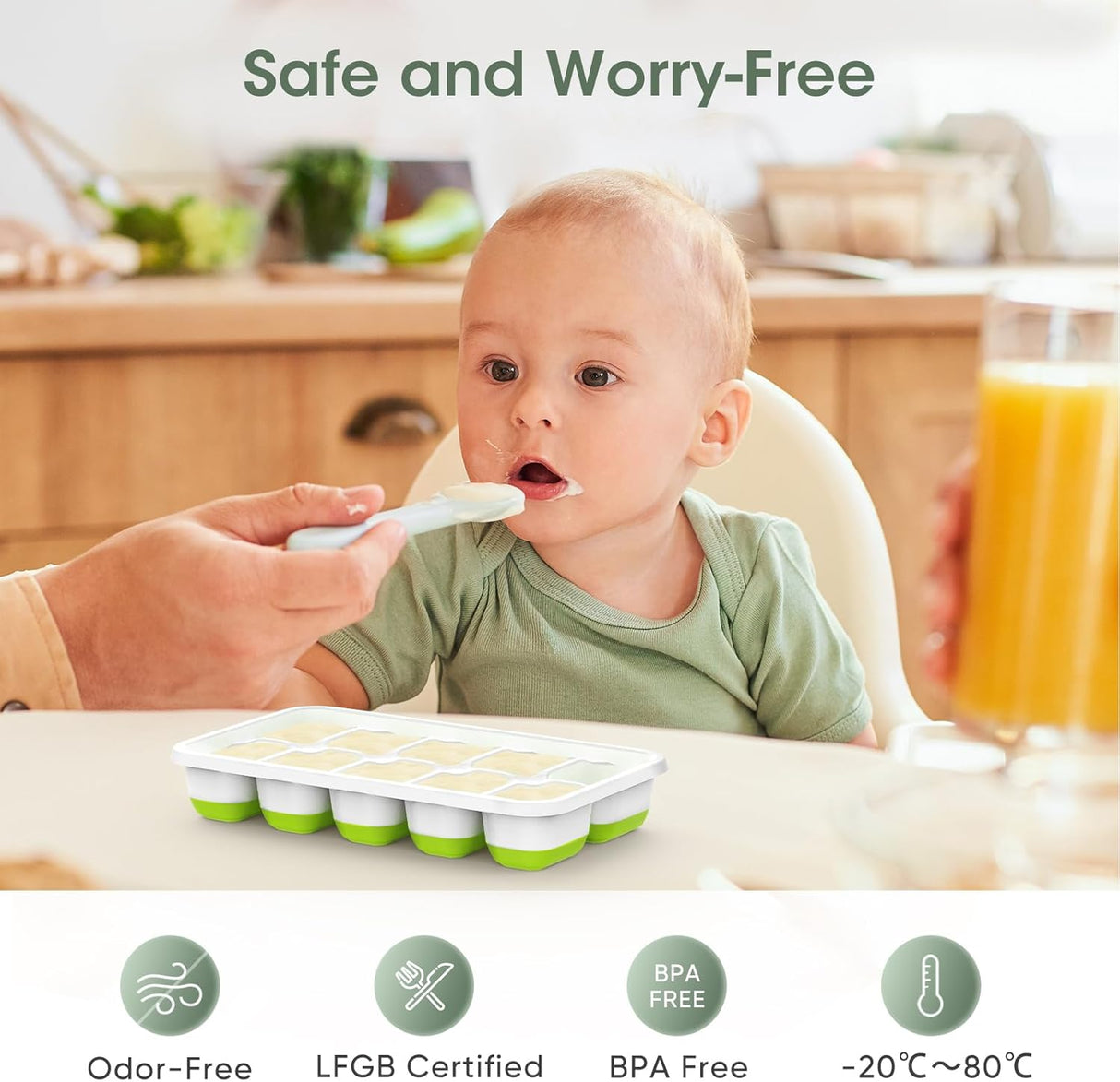 Carvallo Isbit formar Silikon 4-pack | Stapelbar med förvaringslåda | Flexibel & Platsbesparande | För cocktails & drycker Carvallo