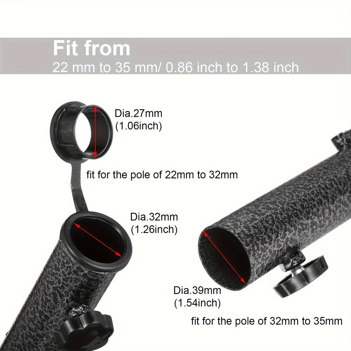 Carvallo Solskärmställning Stabello | För Ø 2.8–3.2 cm Skärmstänger | Halkfri & Bärbar | Robust stålkonstruktion Carvallo