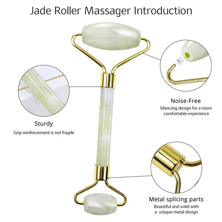 Instant Glow Gua Sha & Jade Roller Set | För strålande hud och naturlig avslappning Carvallo