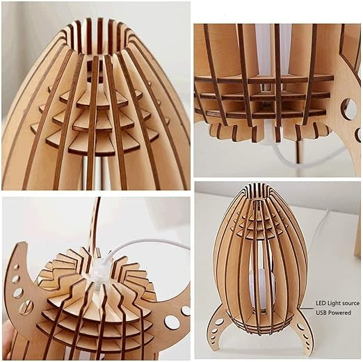 RocketGlow - Vintage Raket Nat Lampa för Avkopplande Och Modern Belysning Carvallo